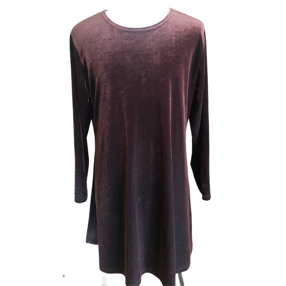 Vintage Hunt Club Velvet Brown Shift Dress